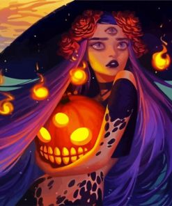 Halloween Witch paint by numbers