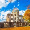 Hiroshima Atomic Bomb Dome paint by numbers