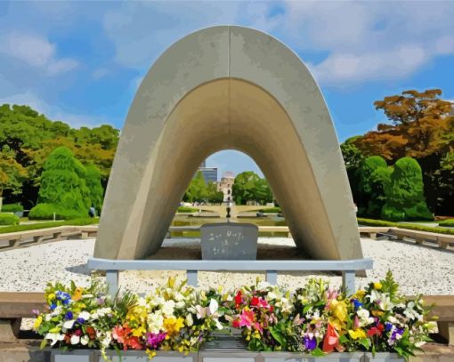 Hiroshima Peace Memorial Park paint by numbers