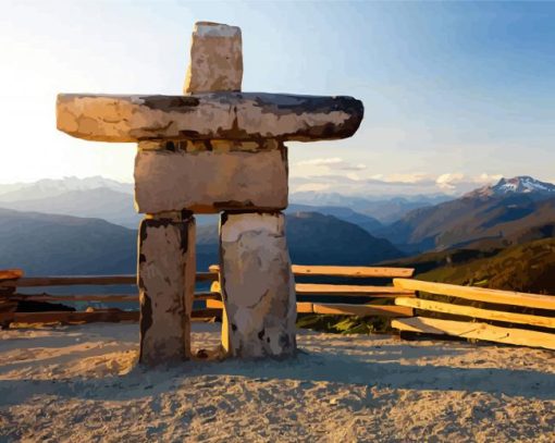 Inukshuk Whistler Mountain Canada paint by numbers