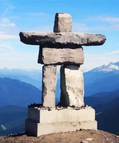 Inukshuk Whistler paint by numbers