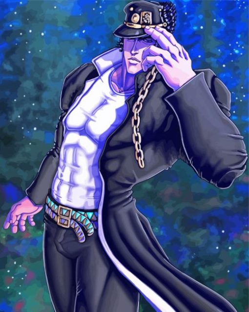 Jojos Bizarre Adventure Jotaro Kujo paint by numbers