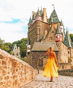 Lady in Eltz Castle paint by numbers