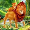 Lion and Cub paint by numbers