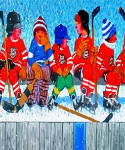 Little Hockey Players paint by numbers