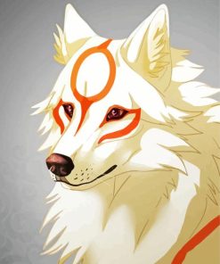 Okami Dog Anime paint by numbers