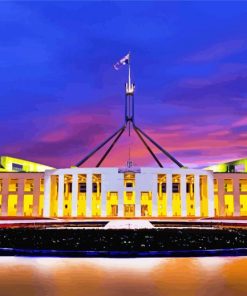 Parliament House Canberra paint by numbers