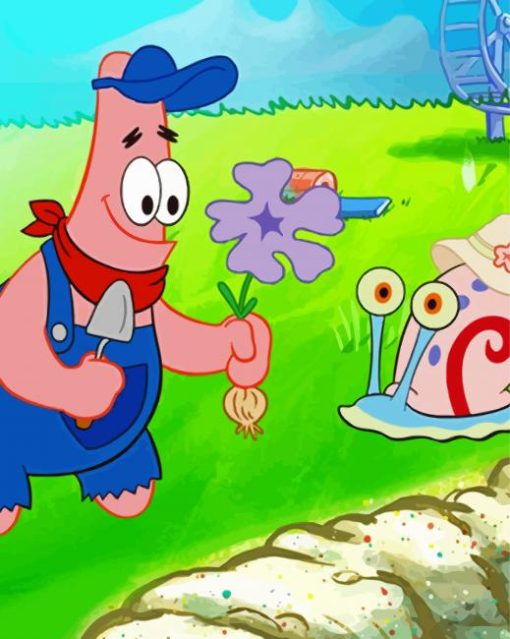 Patrick and Gary paint by numbers