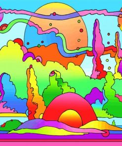 Pop Art Landscape paint by numbers