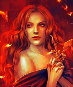 Redhead Witch paint by numbers