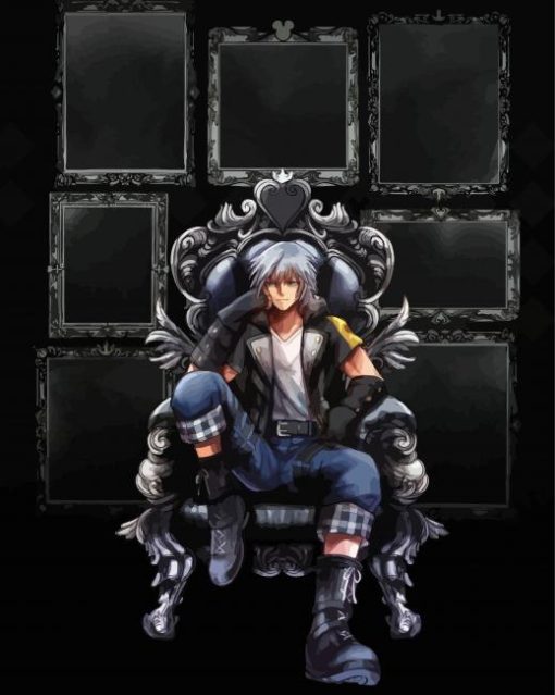 Riku Game Character Art paint by numbers