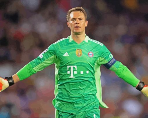 The Footballer Manuel Neuer paint by numbers