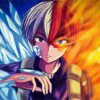 Todoroki my Hero Academia paint by numbers