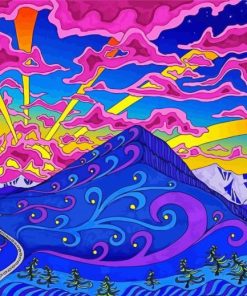 Trippy Landscape paint by numbers