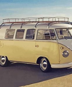 White Kombi Van paint by numbers