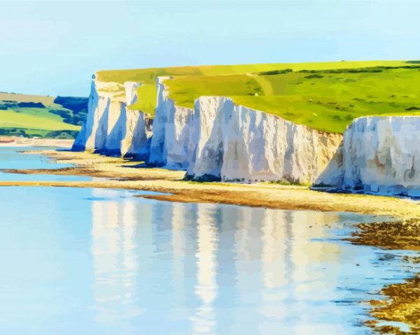 white Cliffs Dover paint by numbers