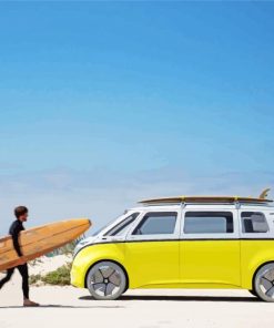 Yellow Kombi Van paint by numbers