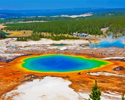 Yellowstone National Park Idaho paint by numbers