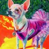 Aesthetic Dog in Tutu Art paint by numbers