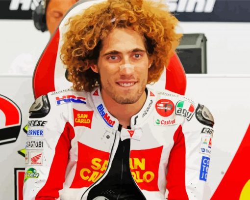 Aesthetic Marco Simoncelli paint by numbers