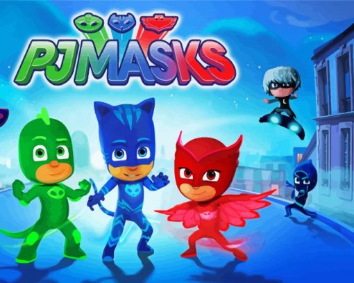 Aesthetic PJ Masks paint by numbers