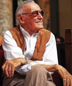 American Comic Book Writer Stan Lee paint by numbers