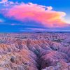 Badlands National Park Sunset paint by numbers