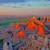 Badlands Sunset Landscape paint by numbers