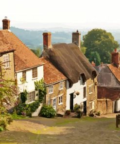 Beautiful English Village paint by numbers