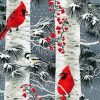 Birch Trees and Birds paint by numbers