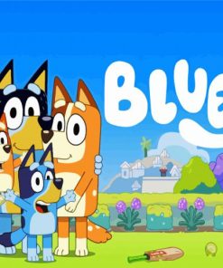 Bluey Poster paint by numbers