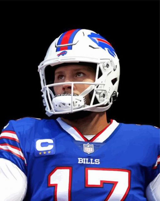 Buffalo Bills Josh Allen paint by numbers