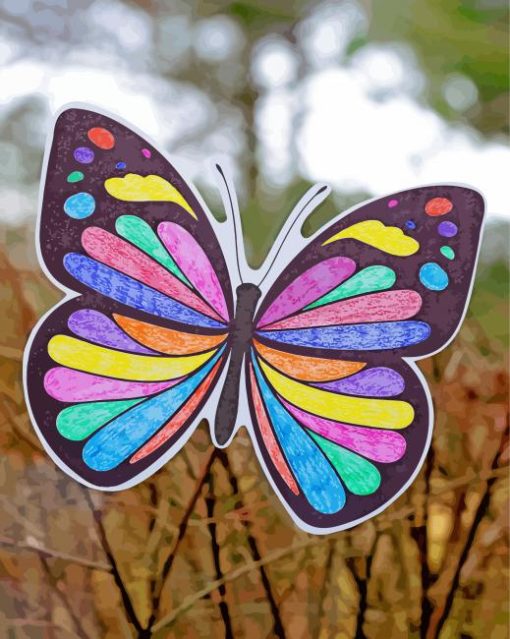 Butterfly Suncatcher paint by numbers