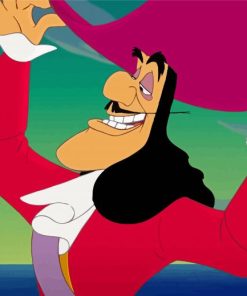 Captain Hook Cartoon paint by numbers