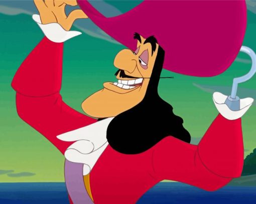 Captain Hook Cartoon paint by numbers