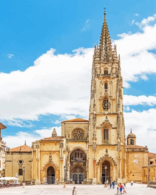 Cathedral San Salvador de Oviedo paint by numbers