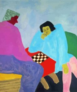 Checker Players by Milton Avery paint by numbers