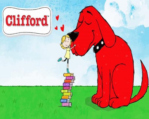 Clifford Red Puppy paint by numbers