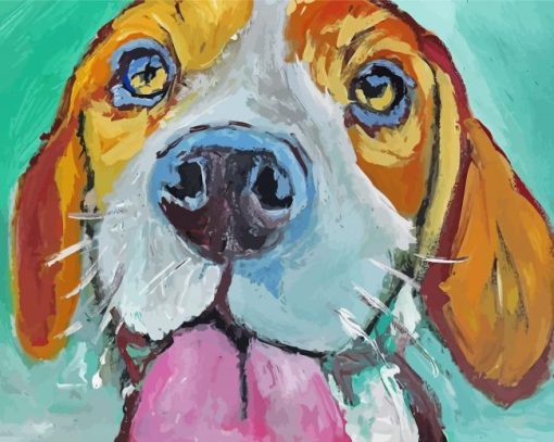 Colorful Beagle paint by numbers