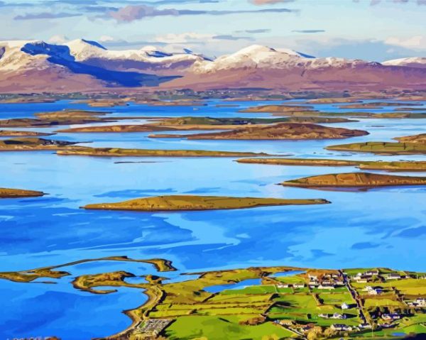 Croagh Patrick Landscape paint by numbers