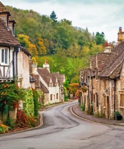 English Village Houses paint by numbers