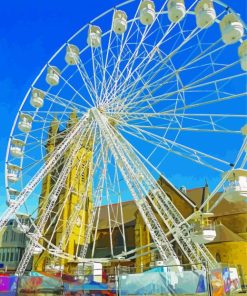 White Fairground Ride paint by numbers