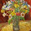 Flower in Glass Jar Art paint by numbers