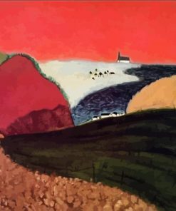 Gaspe Pink Sky by Milton Avery paint by numbers