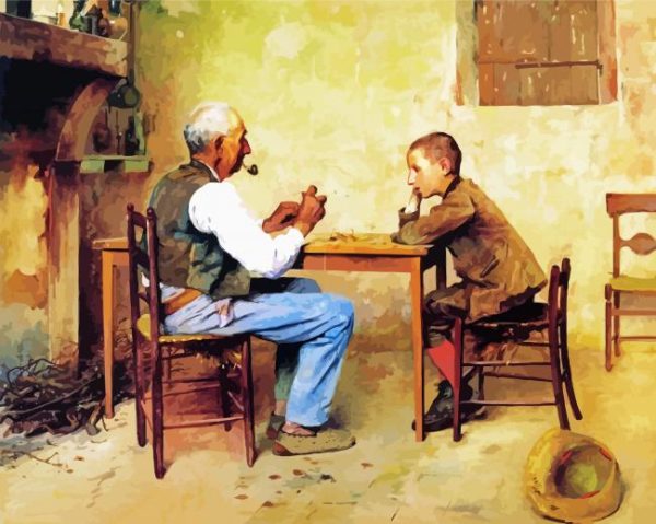 Grandson and Grandpa Art paint by numbers