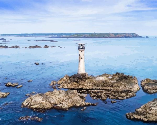 Guernsey Lighthouse paint by numbers