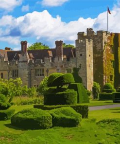 Hever English Castle and Gardens paint by numbers