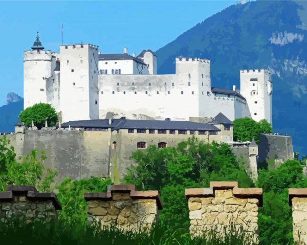 Hohensalzburg Fortress paint by numbers