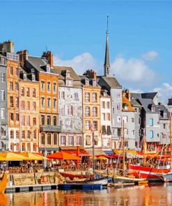 Honfleur Buildings paint by numbers