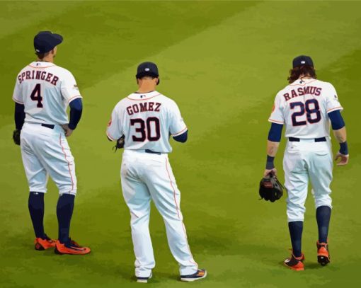 Houston Astros Players paint by numbers